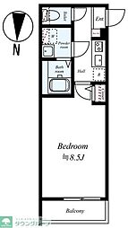 東武越生線 坂戸駅 徒歩12分の賃貸アパート 1階1Kの間取り