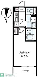 東武越生線 坂戸駅 徒歩12分の賃貸アパート 2階1Kの間取り