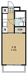 クレストモア 1Kの間取図画像