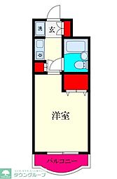 坂戸ダイカンプラザシティ2 ワンルームの間取図画像
