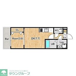 (仮称)ジーメゾン川越新宿町 1LDKの間取図画像
