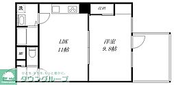アルカディア志木 1LDKの間取図画像
