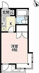 グリーン狭山 1Kの間取図画像