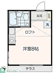 セントラルコーポ ワンルームの間取図画像