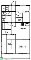 ベルテ川越 3DKの間取図画像