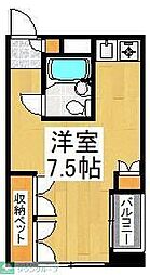 ルミエール ワンルームの間取図画像