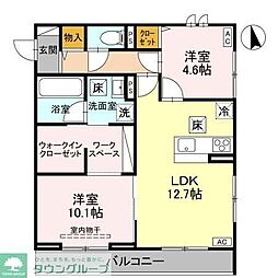 アーバンパレス21 2LDKの間取図画像