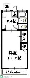 田中ビル 1Kの間取図画像