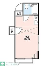 サンパティーノ ワンルームの間取図画像