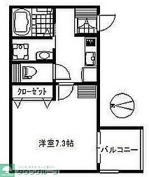 SBジェミニみずほ台 1Kの間取図画像