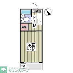 仲町パークプラザ 1Kの間取図画像