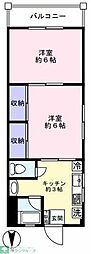 大原ビル 2Kの間取図画像