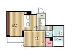 リラフォート 1LDKの間取図画像