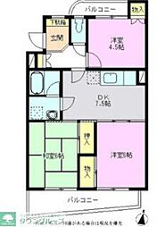 サン・モール・ロジェ 3DKの間取図画像
