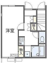 東武東上線 坂戸駅 徒歩6分の賃貸アパート 2階1Kの間取り