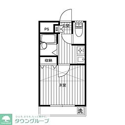 東武東上線 坂戸駅 徒歩10分の賃貸アパート 1階1Kの間取り