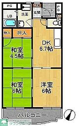 ビアンカ狭山 3DKの間取図画像