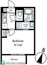 東武東上線 鶴ヶ島駅 徒歩10分の賃貸アパート 1階1Kの間取り