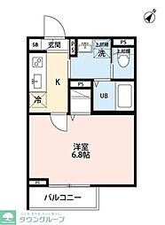 東武東上線 柳瀬川駅 徒歩5分の賃貸アパート 1階1Kの間取り