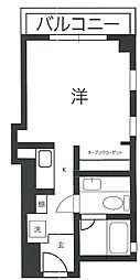 バンブーハウス ワンルームの間取図画像