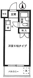 ベルハイム常盤台 ワンルームの間取図画像