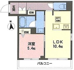 ベリテ常盤台 1LDKの間取図画像