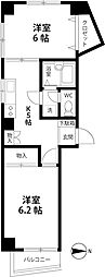 星野ビル 2Kの間取図画像