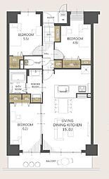 コスモ東浦和 3LDKの間取図画像