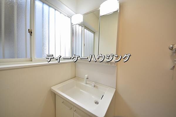 清潔感のあるボウル。開放感ある空間と、十分な大きさの鏡も自慢です。