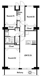 エクレール南越谷 3LDKの間取図画像