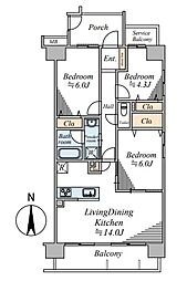 ソフィア東川口 3LDKの間取図画像