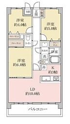 コンフォール東川口 3LDKの間取図画像