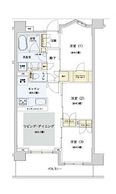 間取り アンビシャス東岩槻 3階/-