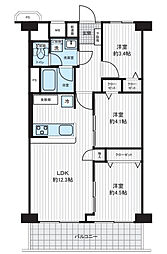 グリーンビューニュー川口 3LDKの間取図画像