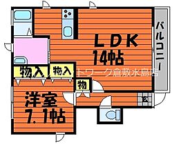 メゾン・モナ　D棟 105 ｜ 岡山県倉敷市茶屋町325（賃貸アパート1LDK・1階・51.20㎡） その2