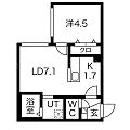 ラグジースペース自衛隊前1階4.6万円