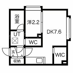 Mtria学園前 2階1DKの間取り