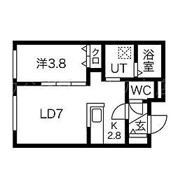 HORUS（ホルス） 3階1LDKの間取り