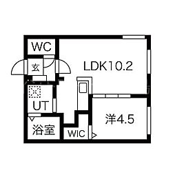 GRAND GRACE312 4階1LDKの間取り