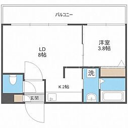 ストークト学園前 4階1LDKの間取り