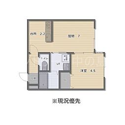 SORAライブマーケット平岸 1LDKの間取図画像