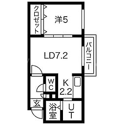 スペランツァ発寒 1LDKの間取図画像