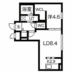 Le+2 1LDKの間取図画像
