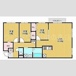 札幌市豊平区平岸五条13丁目マンション 3LDKの間取図画像