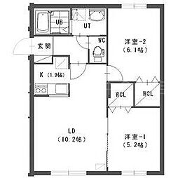 TRELUCE 2LDKの間取図画像