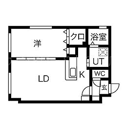 bellezza 1LDKの間取図画像