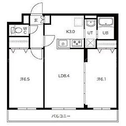 RITZGRANDE東札幌 2LDKの間取図画像