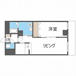 エステラ東札幌 1LDKの間取図画像