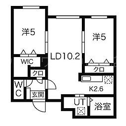 アッサンブラージュC.T.W. 2LDKの間取図画像
