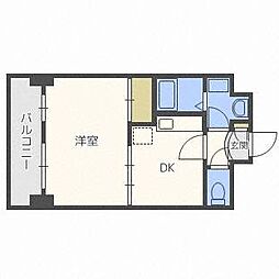 アートパレス壱番館 1DKの間取図画像